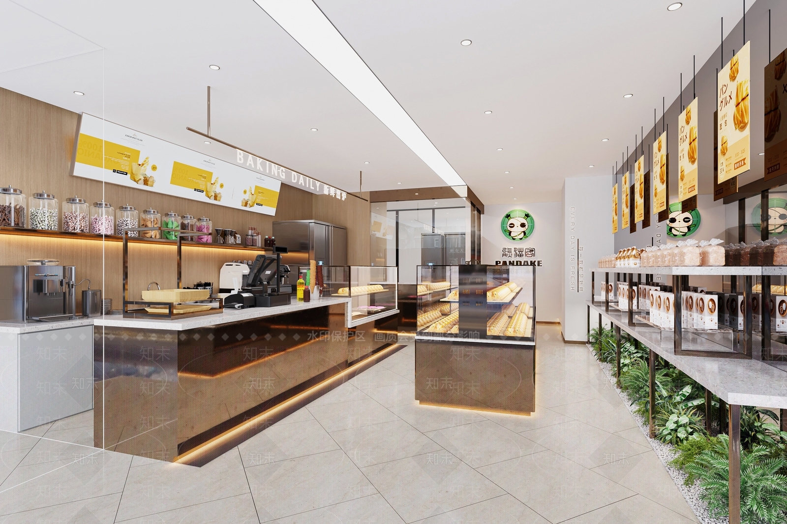 现代甜品面包店3D模型下载【ID:1118721481】