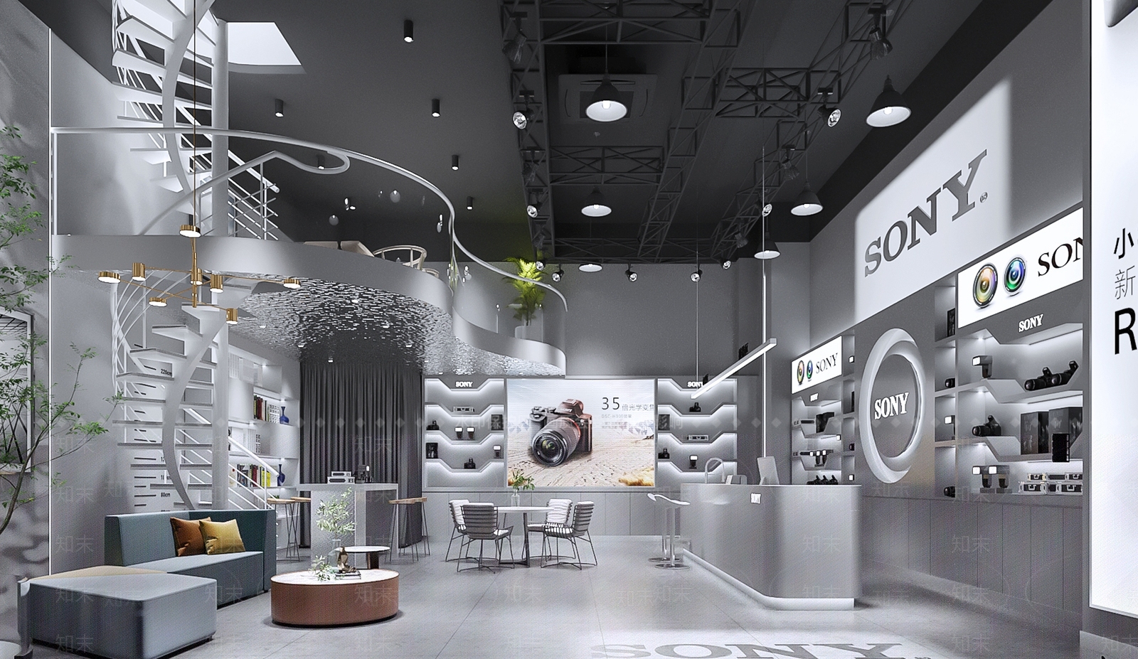 现代索尼相机设备器材店3D模型下载【ID:1118722412】