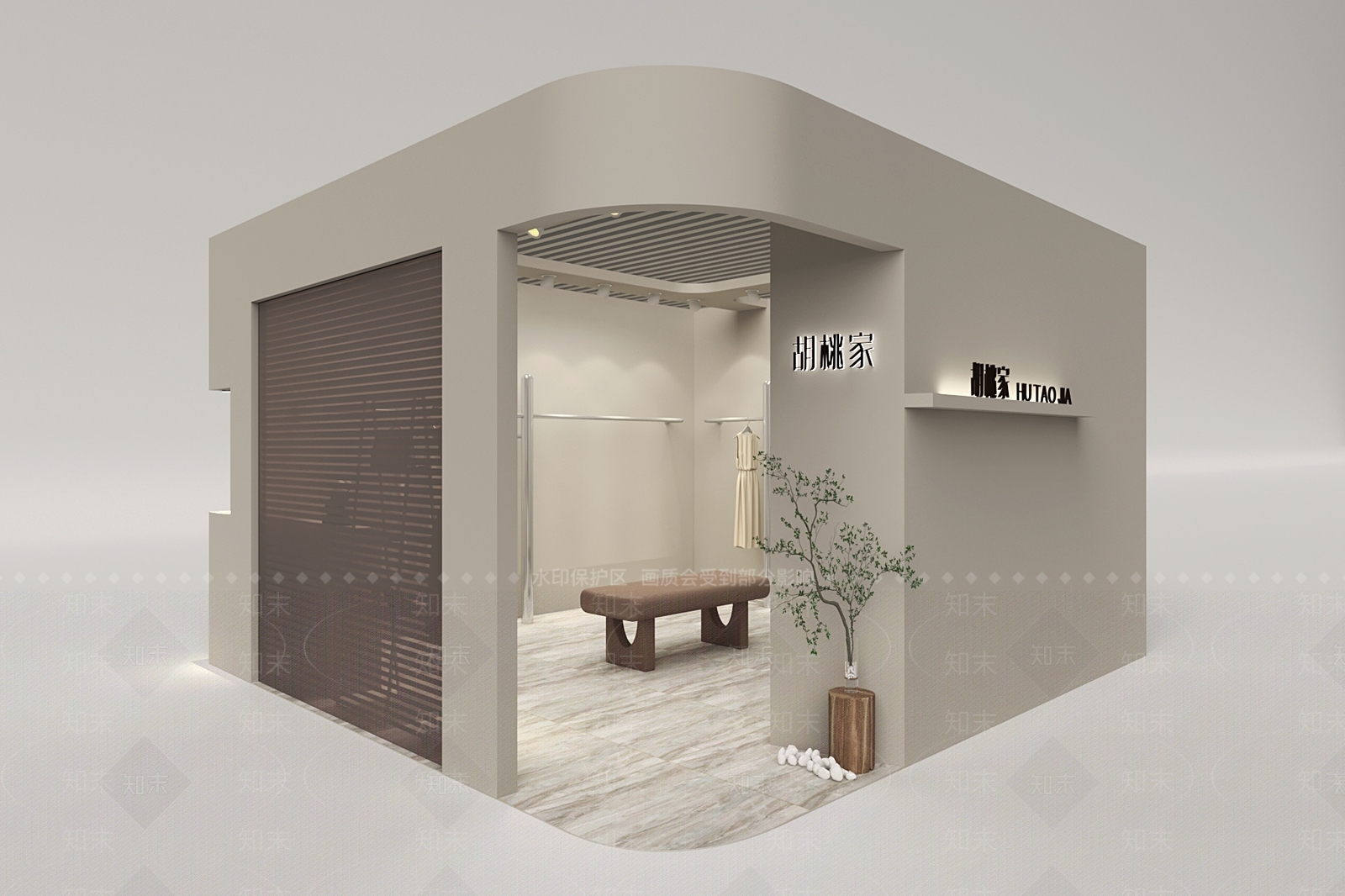 现代服装箱包店SU模型下载【ID:1119738107】