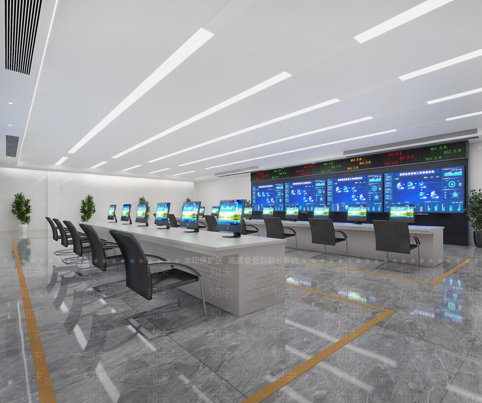 现代指挥控制室3D模型下载【ID:1118735008】