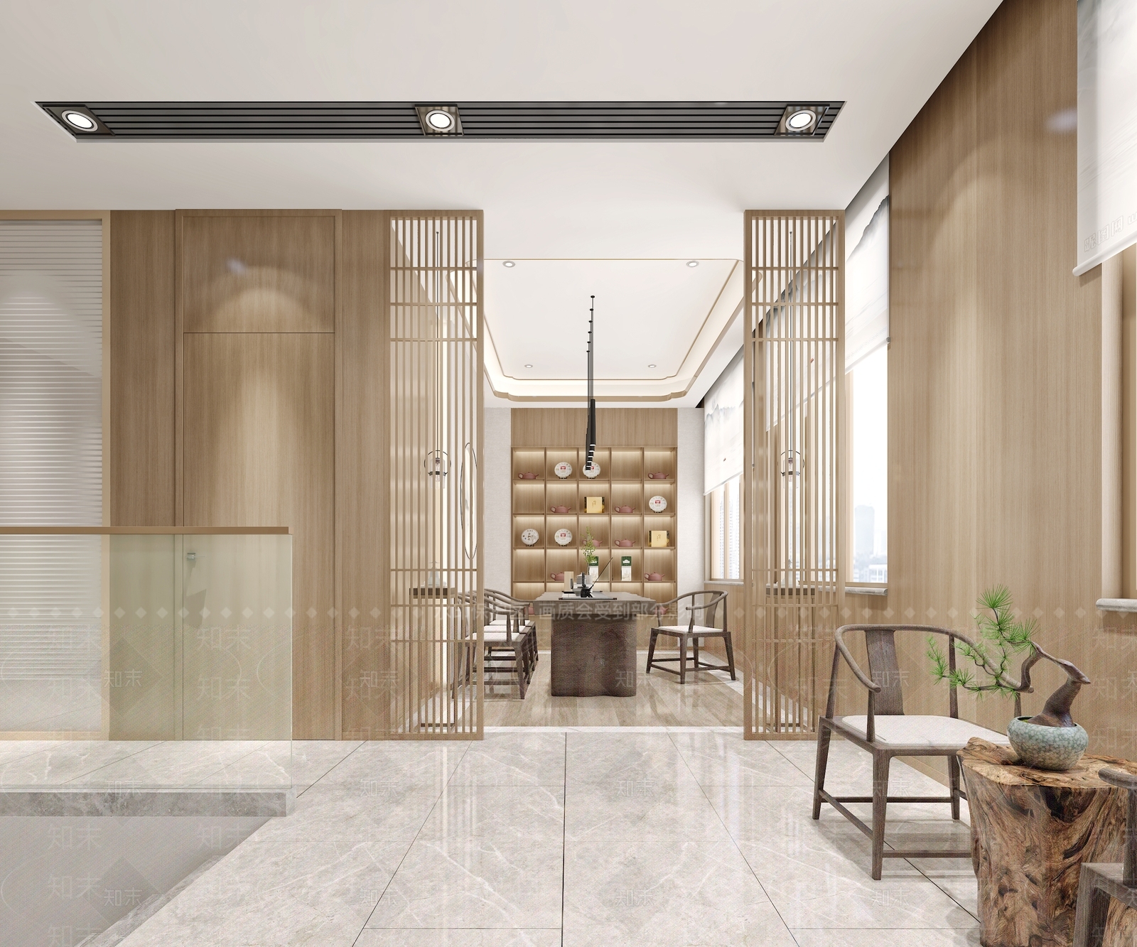 新中式茶室3D模型下载【ID:1118737347】