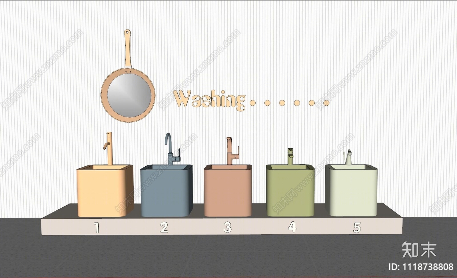 儿童洗手池SU模型下载【ID:1118738808】