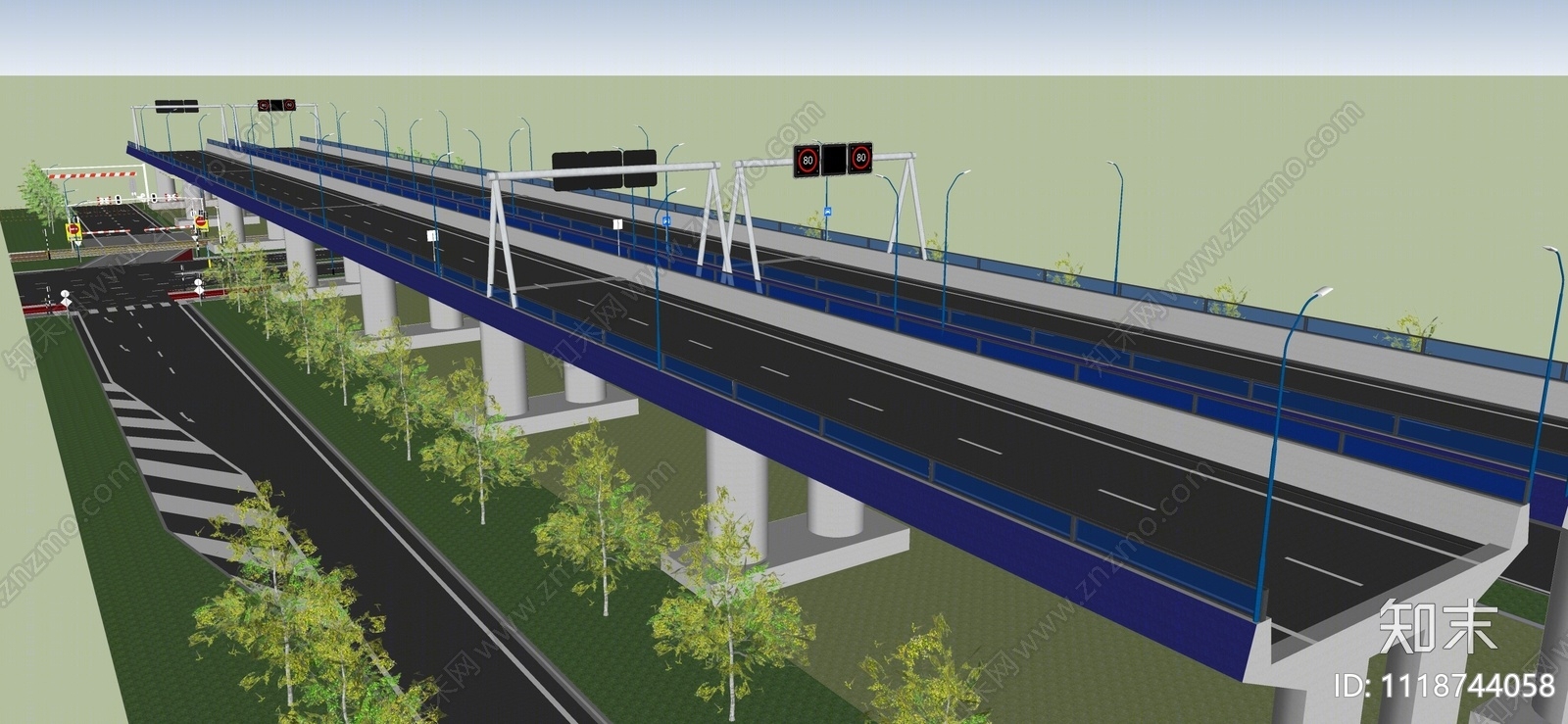 现代道路SU模型下载【ID:1118744058】