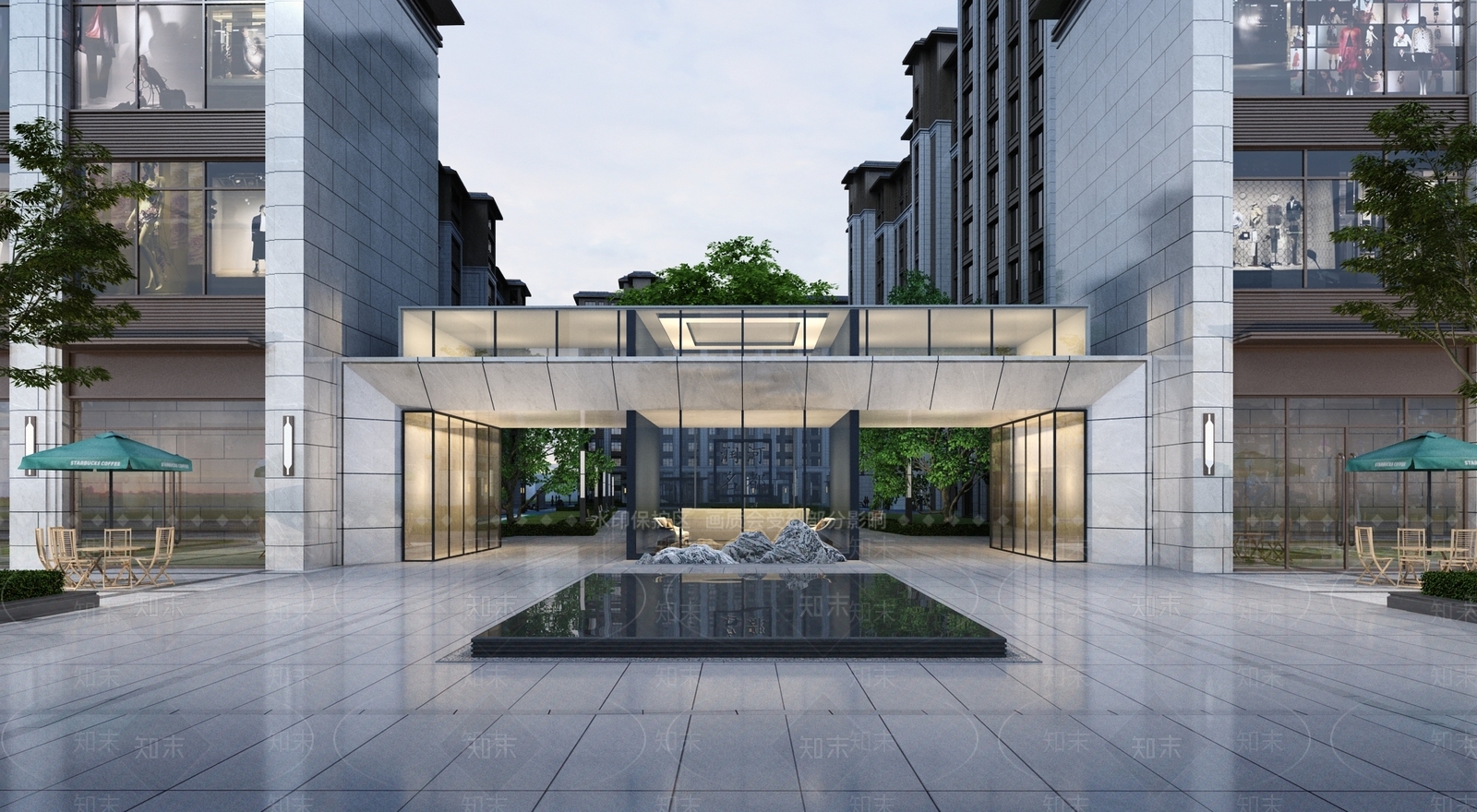 新中式住宅小区大门3D模型下载【ID:1118769098】