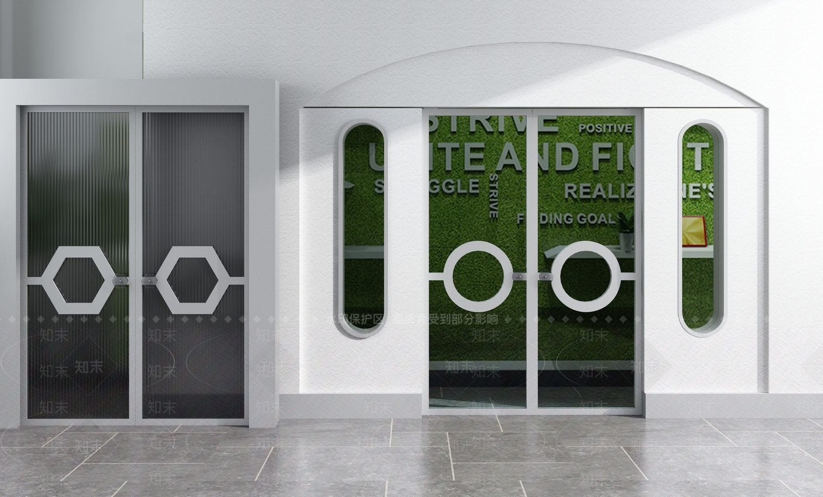 简欧店铺玻璃双开门3D模型下载【ID:1118777579】