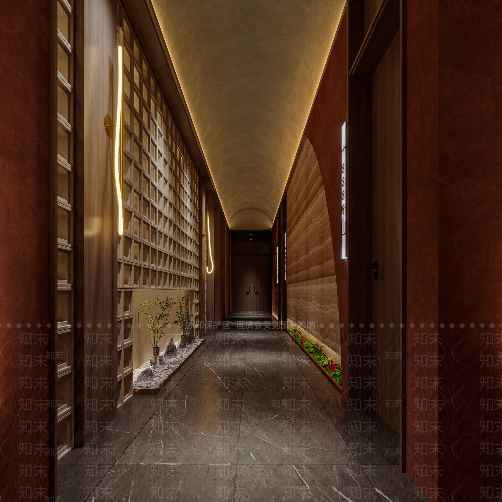新中式酒店餐厅3D模型下载【ID:1221709100】