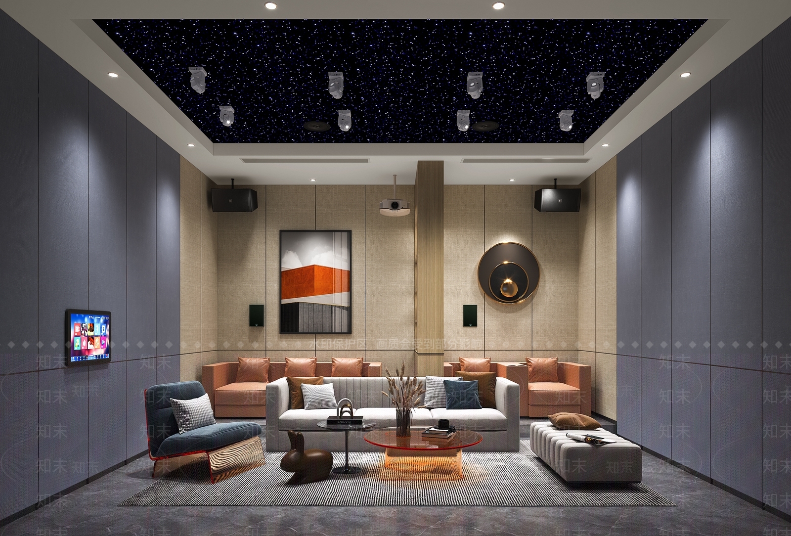 现代家居影音室3D模型下载【ID:1118802245】