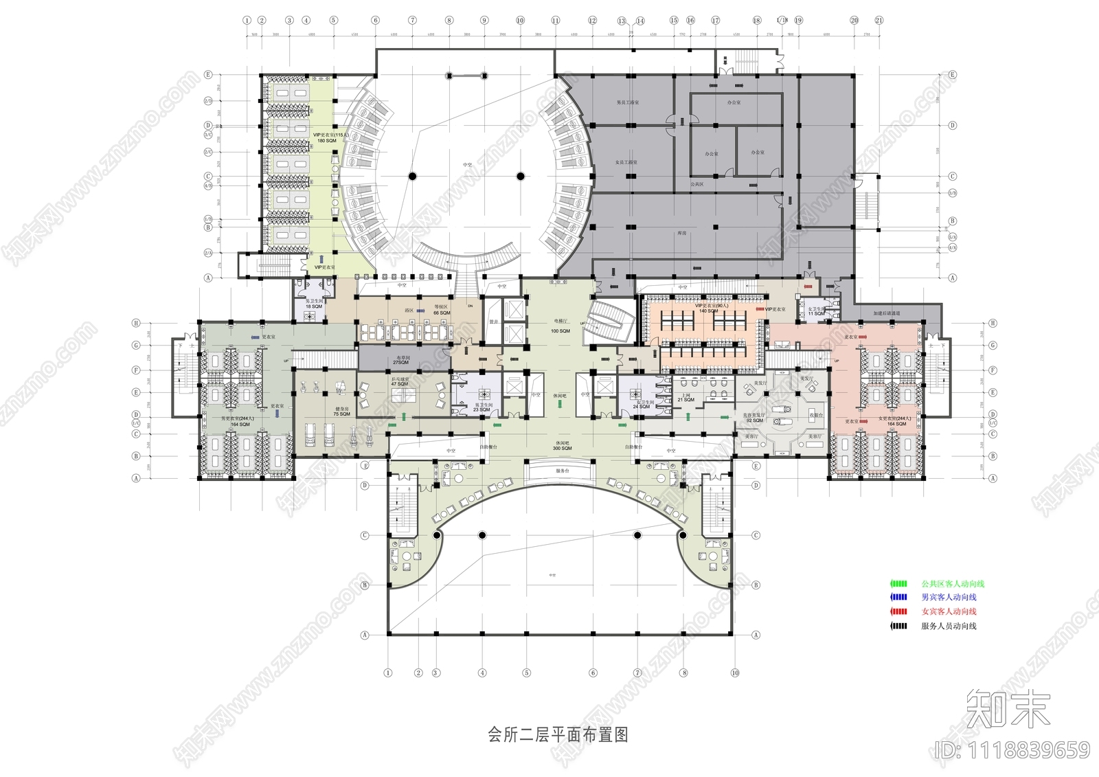 壹号公馆会所设计施工图cad施工图下载【ID:1118839659】
