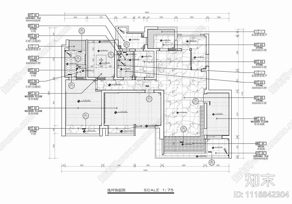 180㎡大平层家装空间室内设计CAD全套施工图施工图下载【ID:1118842304】