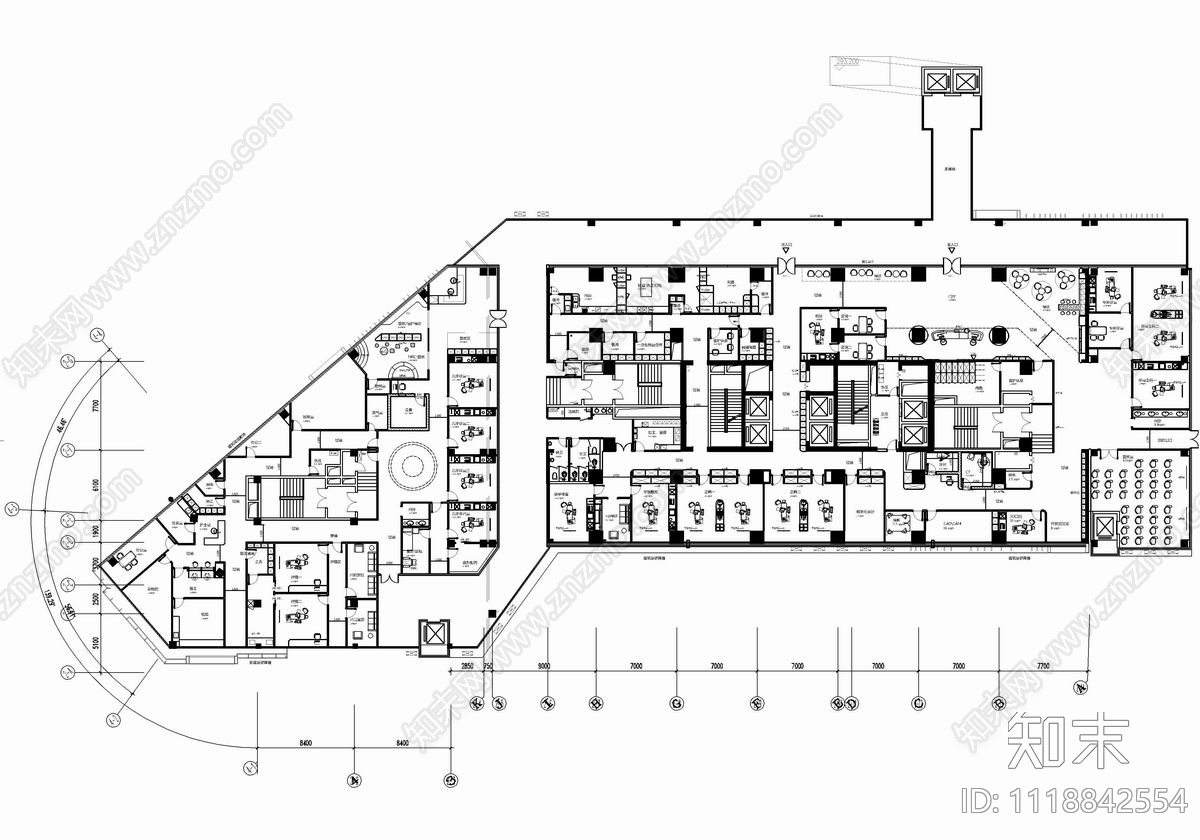 3000㎡口腔医院CAD设计施工图cad施工图下载【ID:1118842554】