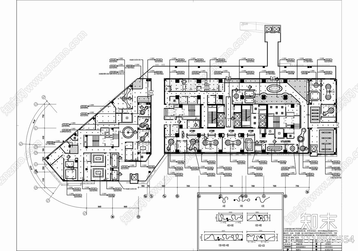 3000㎡口腔医院CAD设计施工图cad施工图下载【ID:1118842554】