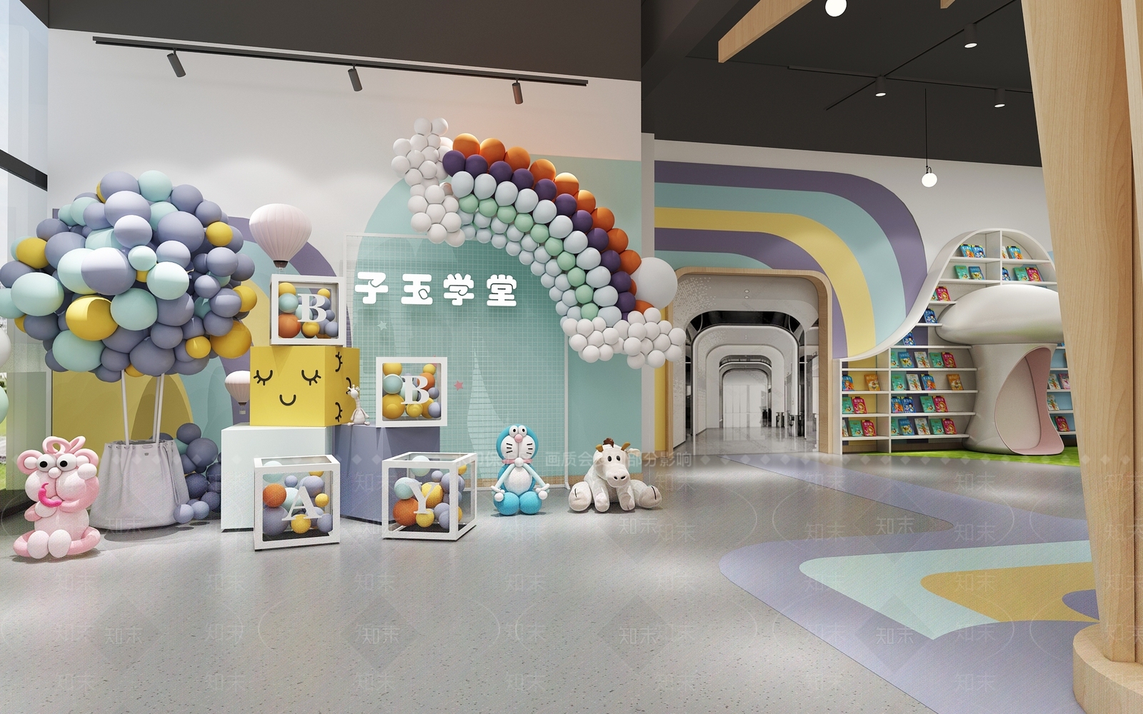 现代培训机构大厅3D模型下载【ID:1118871449】