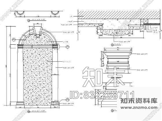 图块/节点餐厅墙面造型大样图cad施工图下载【ID:832258711】