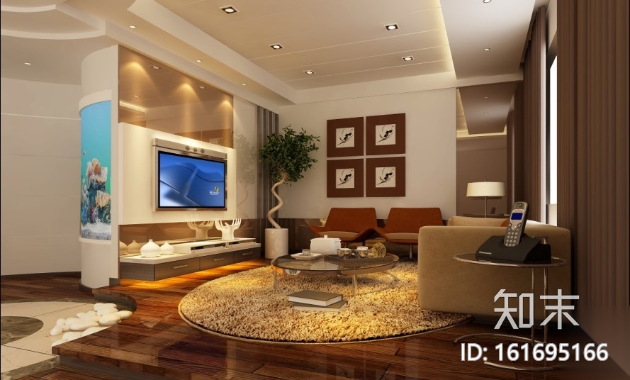 [北京]小汤山三层别墅室内施工图+效果图cad施工图下载【ID:161695166】