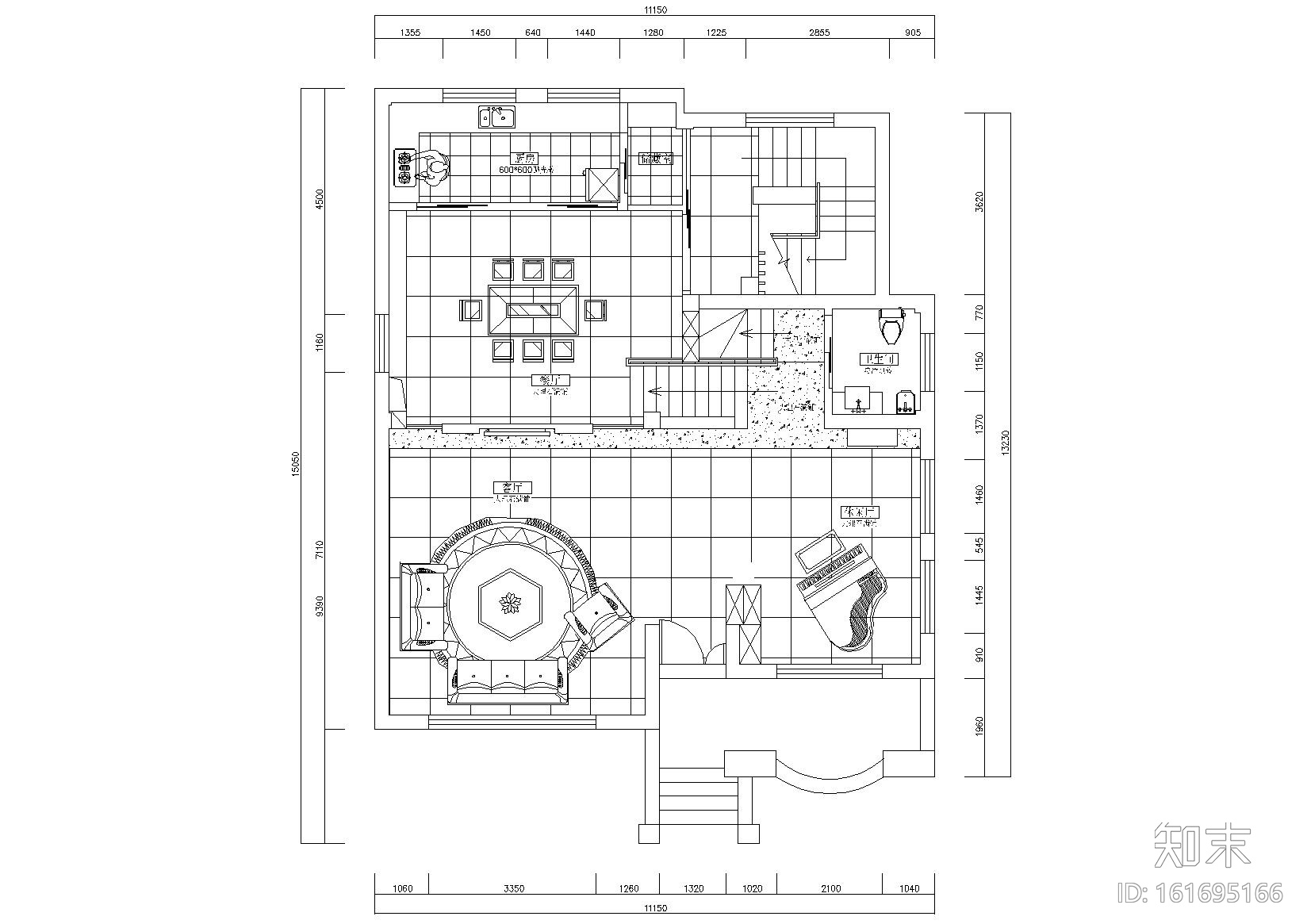 [北京]小汤山三层别墅室内施工图+效果图施工图下载【ID:161695166】