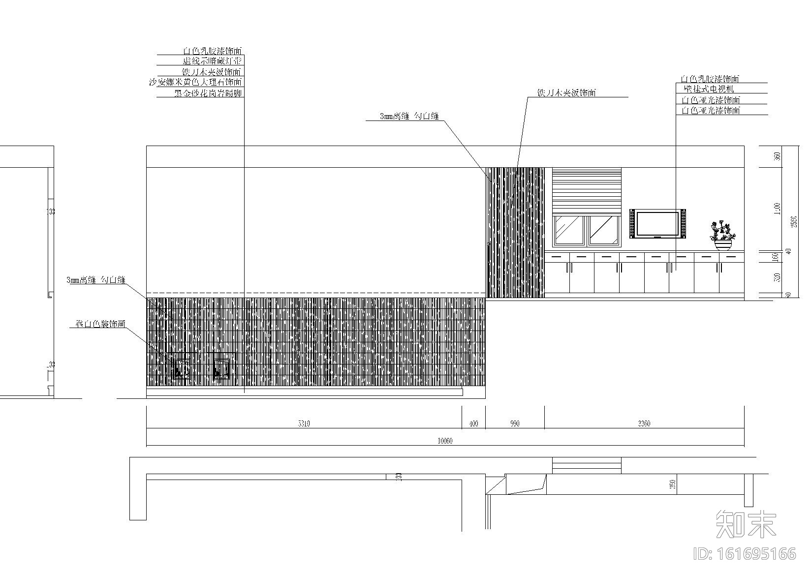 [北京]小汤山三层别墅室内施工图+效果图cad施工图下载【ID:161695166】