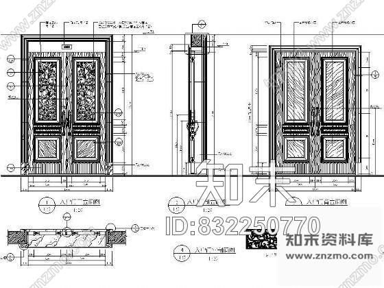 图块/节点豪华公寓入户大门详图cad施工图下载【ID:832250770】