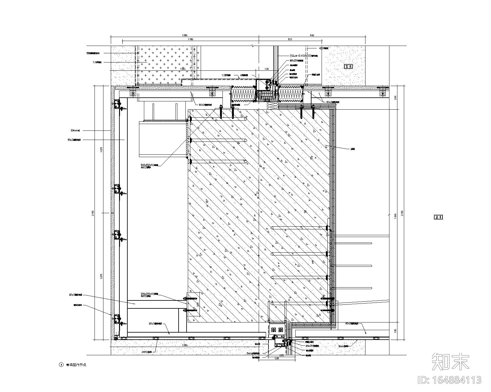 火车站站房幕墙施工图_玻璃铝板石材幕墙施工图下载【ID:164884113】