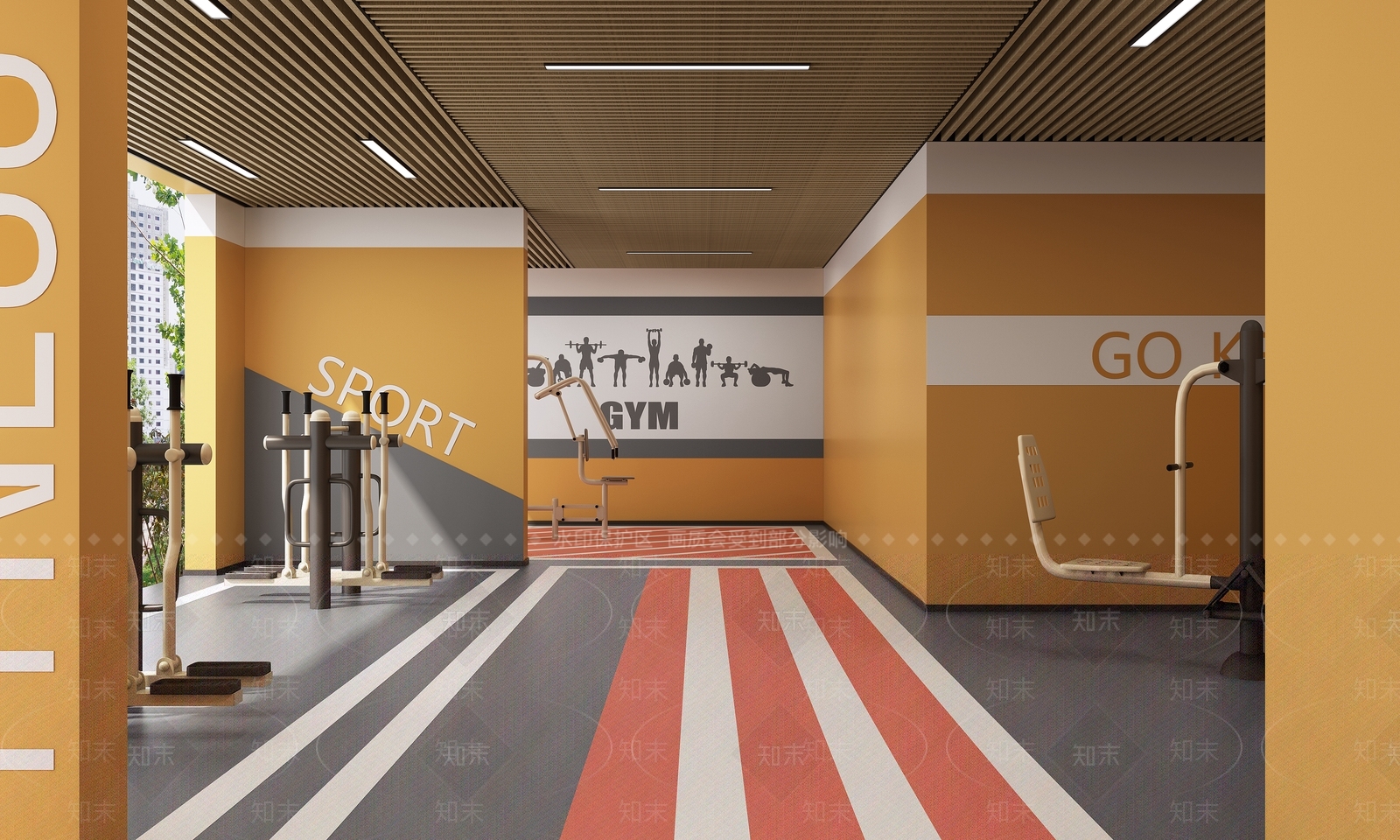 现代健身房3D模型下载【ID:1118858807】