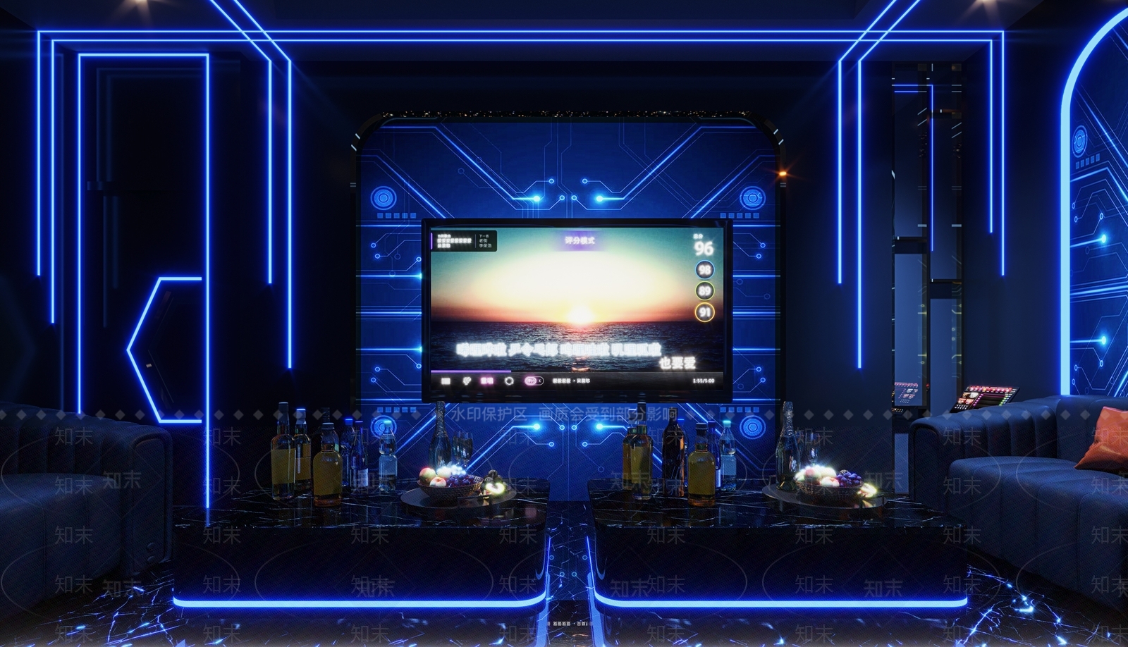 现代KTV包厢3D模型下载【ID:1118862252】