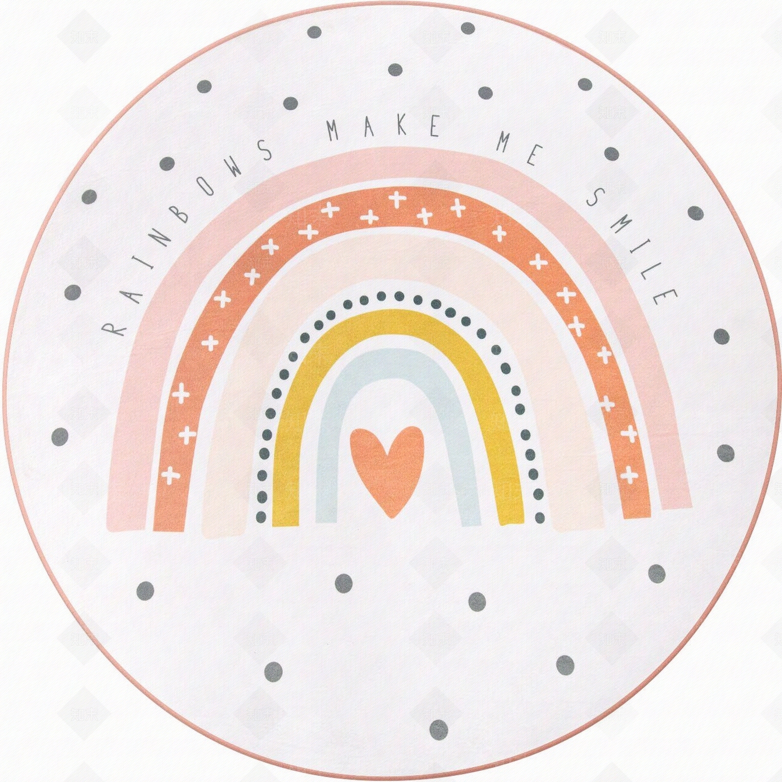 儿童卡通圆形地毯贴图下载【ID:1118881265】