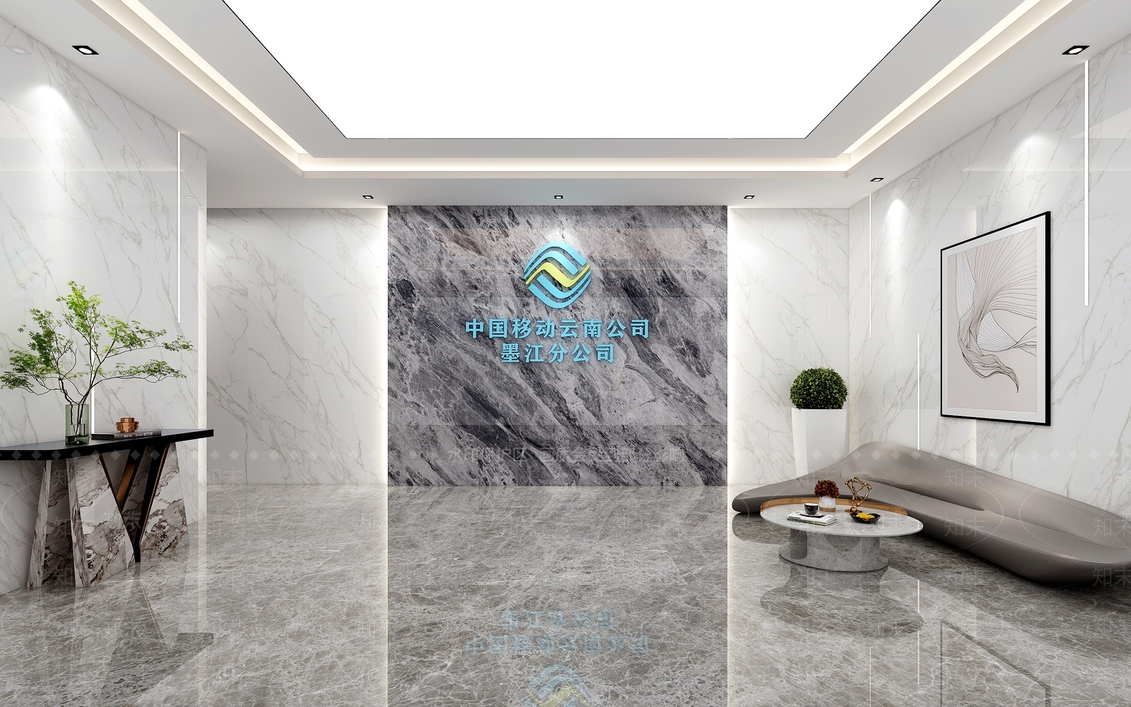 现代移动公司入户大厅3D模型下载【ID:1118899948】