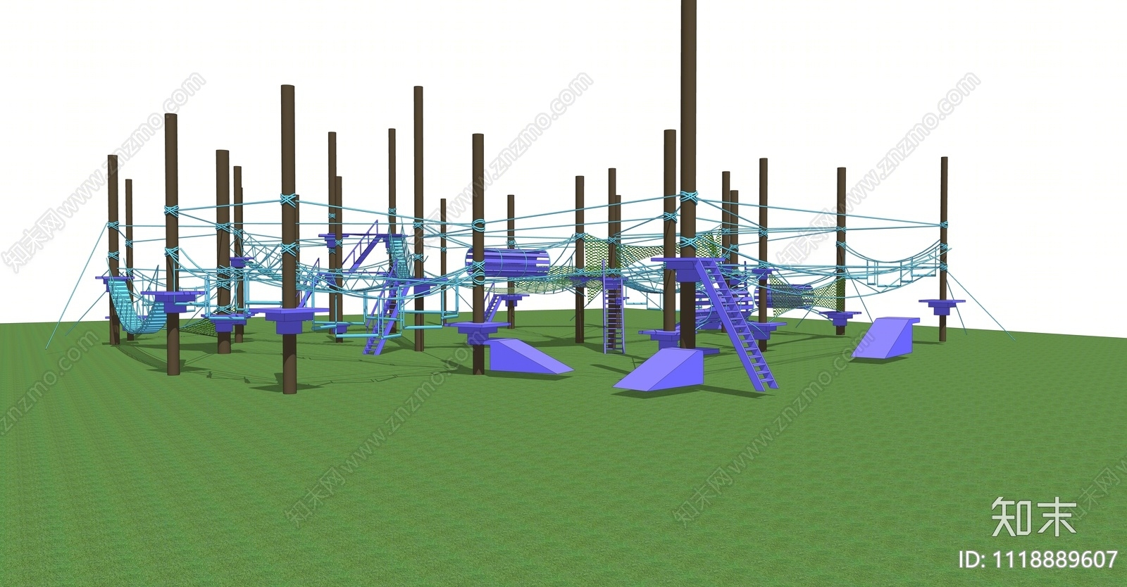 儿童组合游乐设施SU模型下载【ID:1118889607】