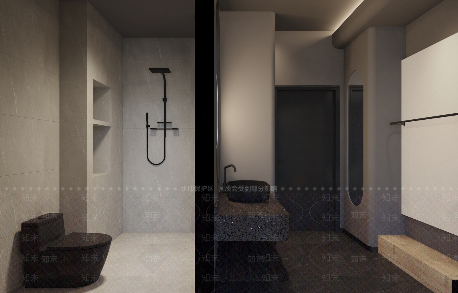 现代单身公寓主卧3D模型下载【ID:1118895745】
