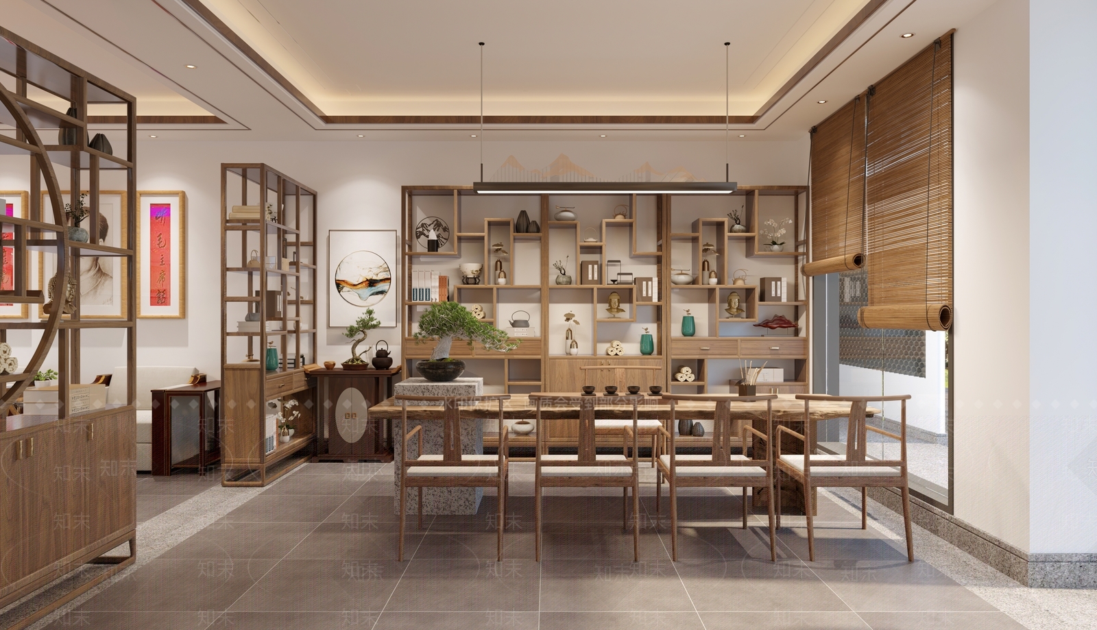 新中式茶馆3D模型下载【ID:1118988661】