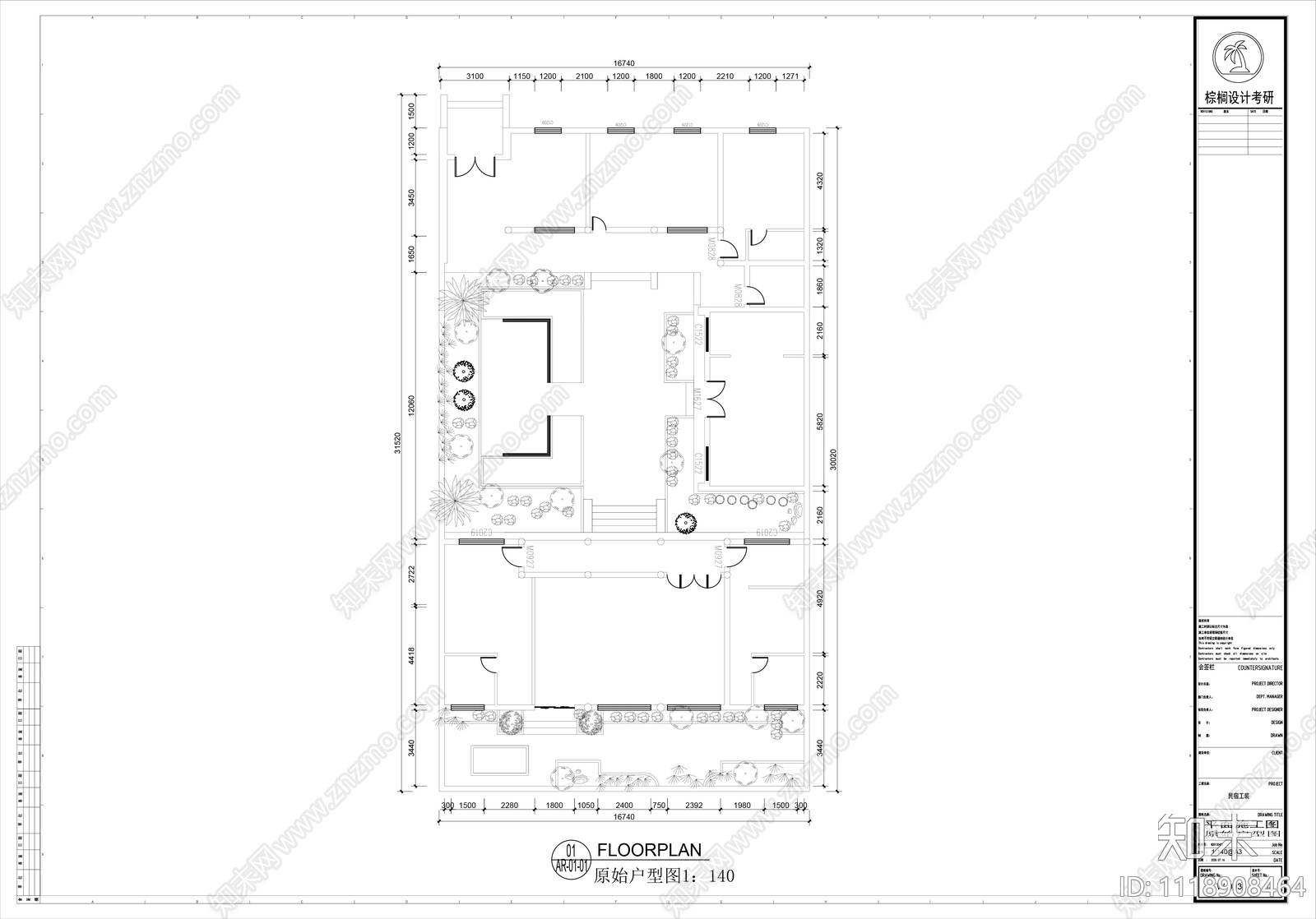 民宿室内建筑装修施工图施工图下载【ID:1118908464】