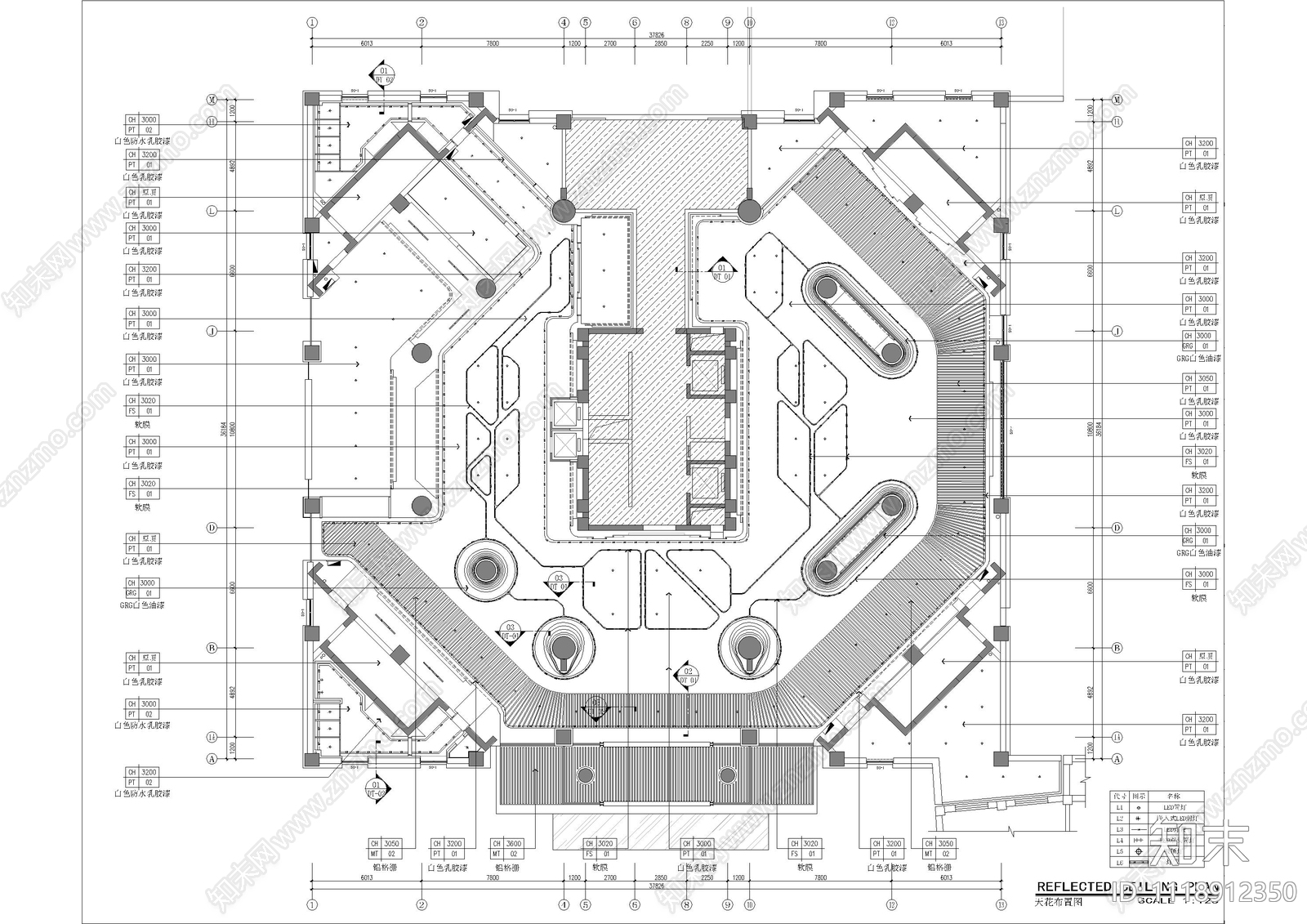 智慧税务局行政展厅办公施工图cad施工图下载【ID:1118912350】