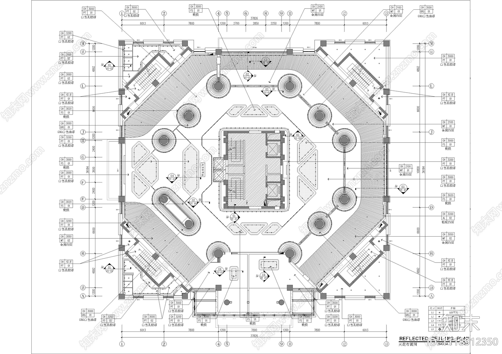 智慧税务局行政展厅办公施工图cad施工图下载【ID:1118912350】