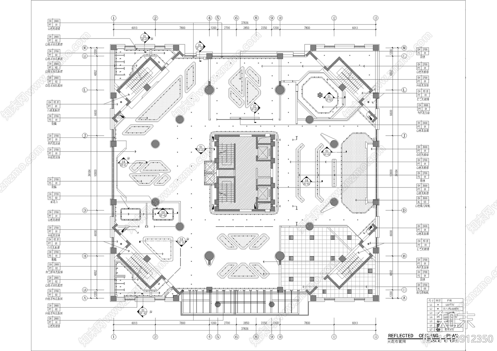 智慧税务局行政展厅办公施工图cad施工图下载【ID:1118912350】