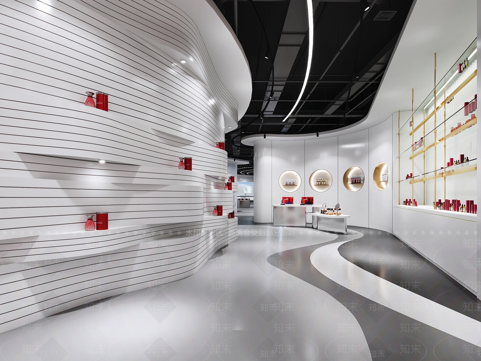 现代化妆品展厅3D模型下载【ID:1118923111】