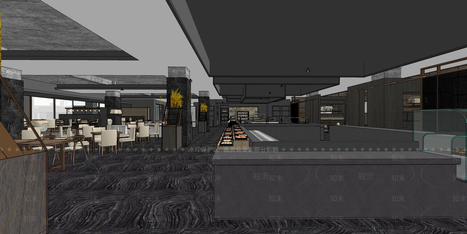 现代休闲娱乐空间SU模型下载【ID:1118928304】