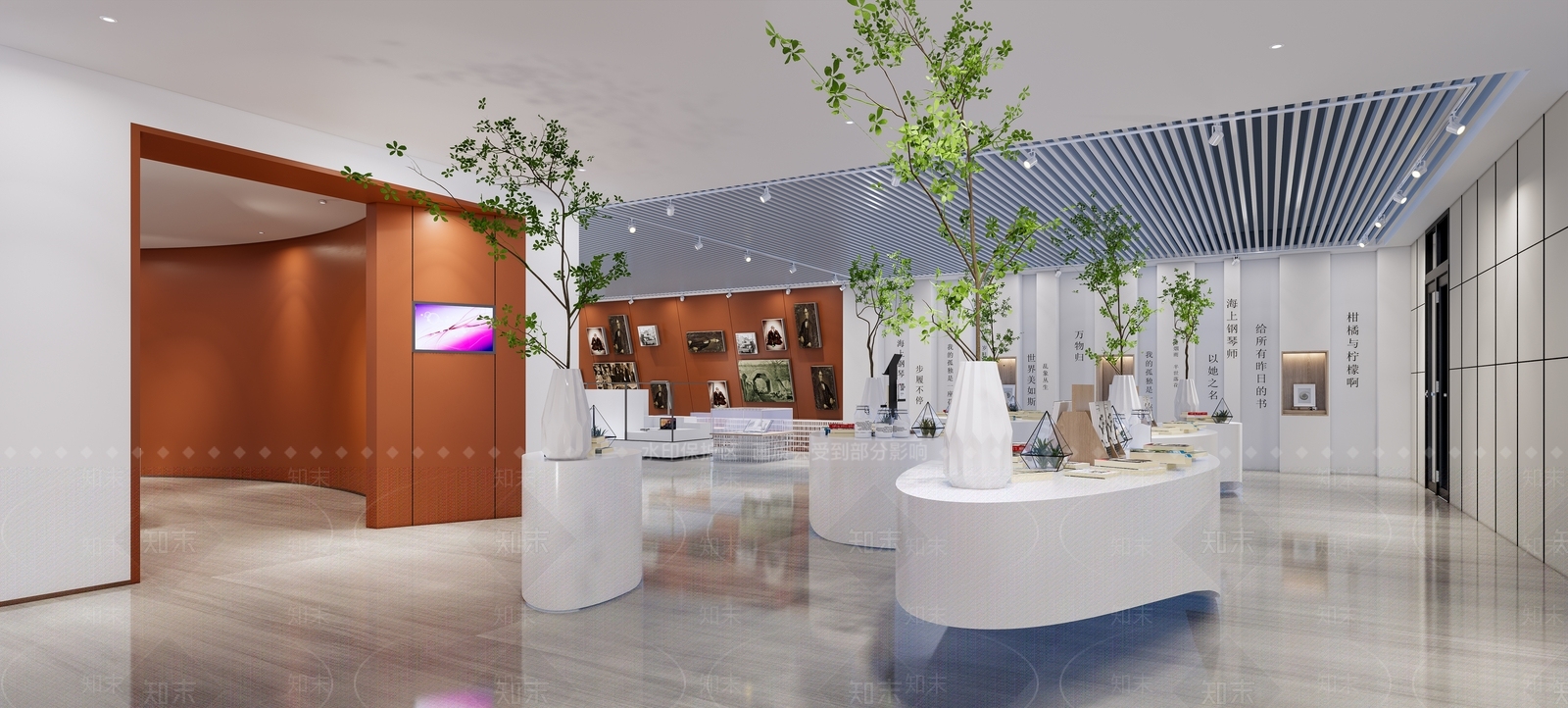 文化展厅SU模型精品下载_SketchUp模型_知末网