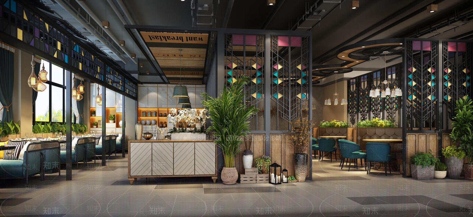 现代茶餐厅3D模型下载【ID:1118933619】