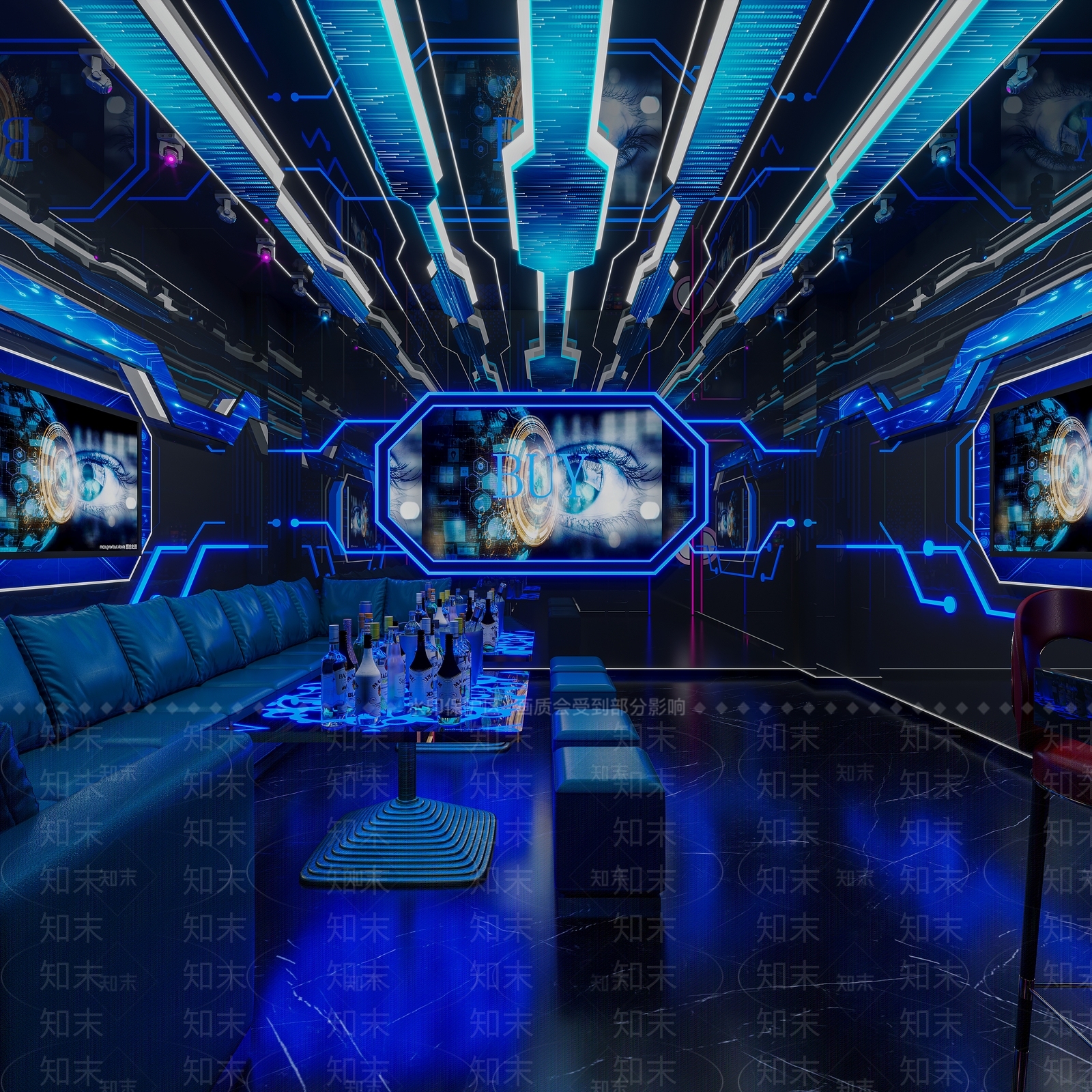 现代KTV包厢3D模型下载【ID:1118943488】