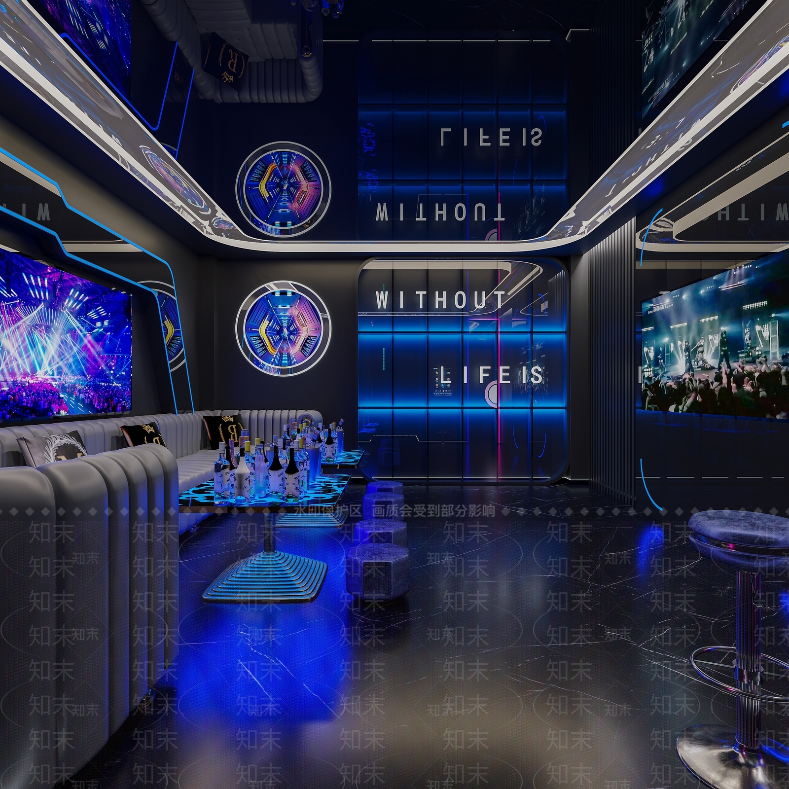 现代KTV包厢3D模型下载【ID:1118943945】