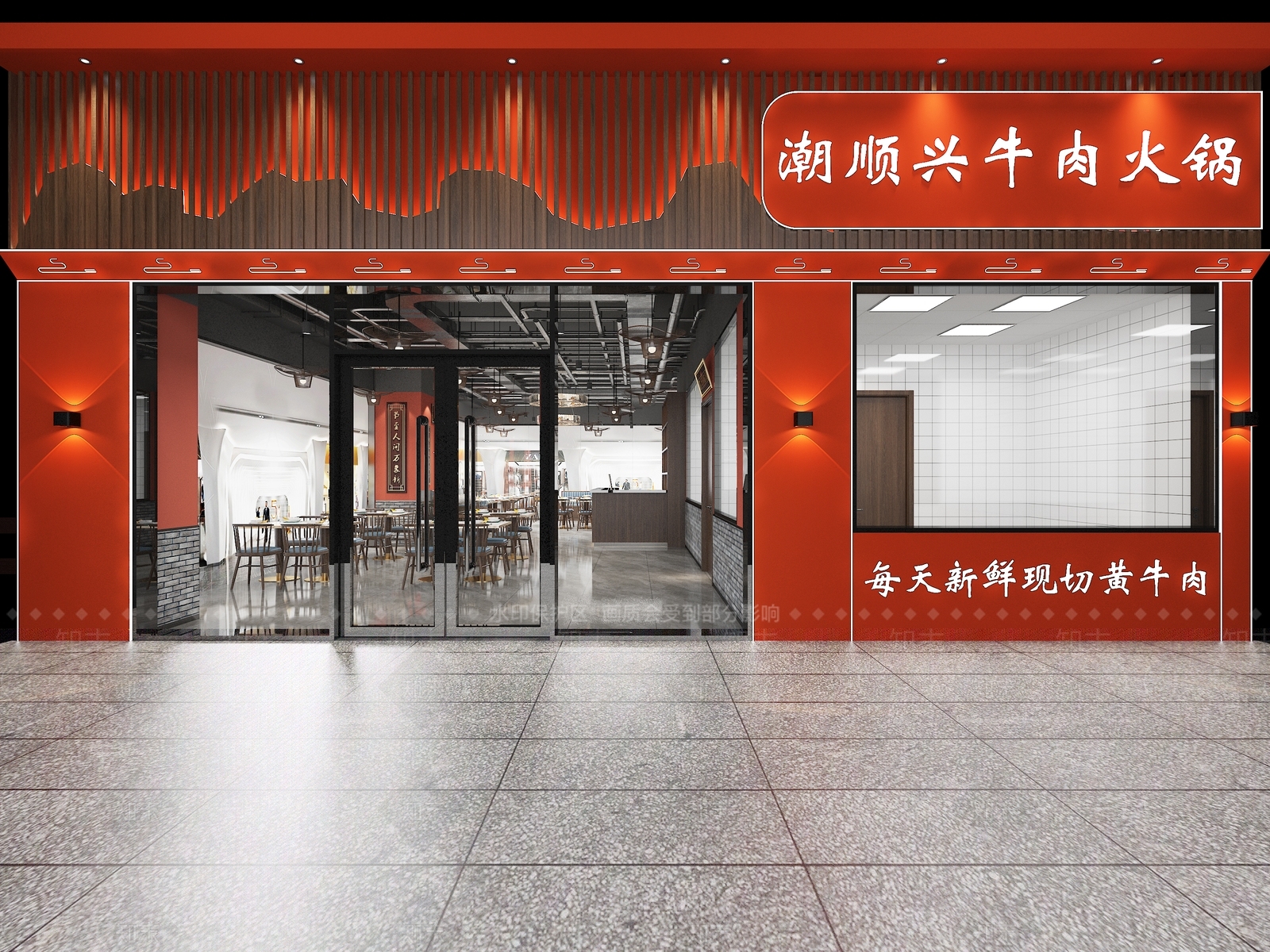 工业风火锅店3D模型下载【ID:1118948611】