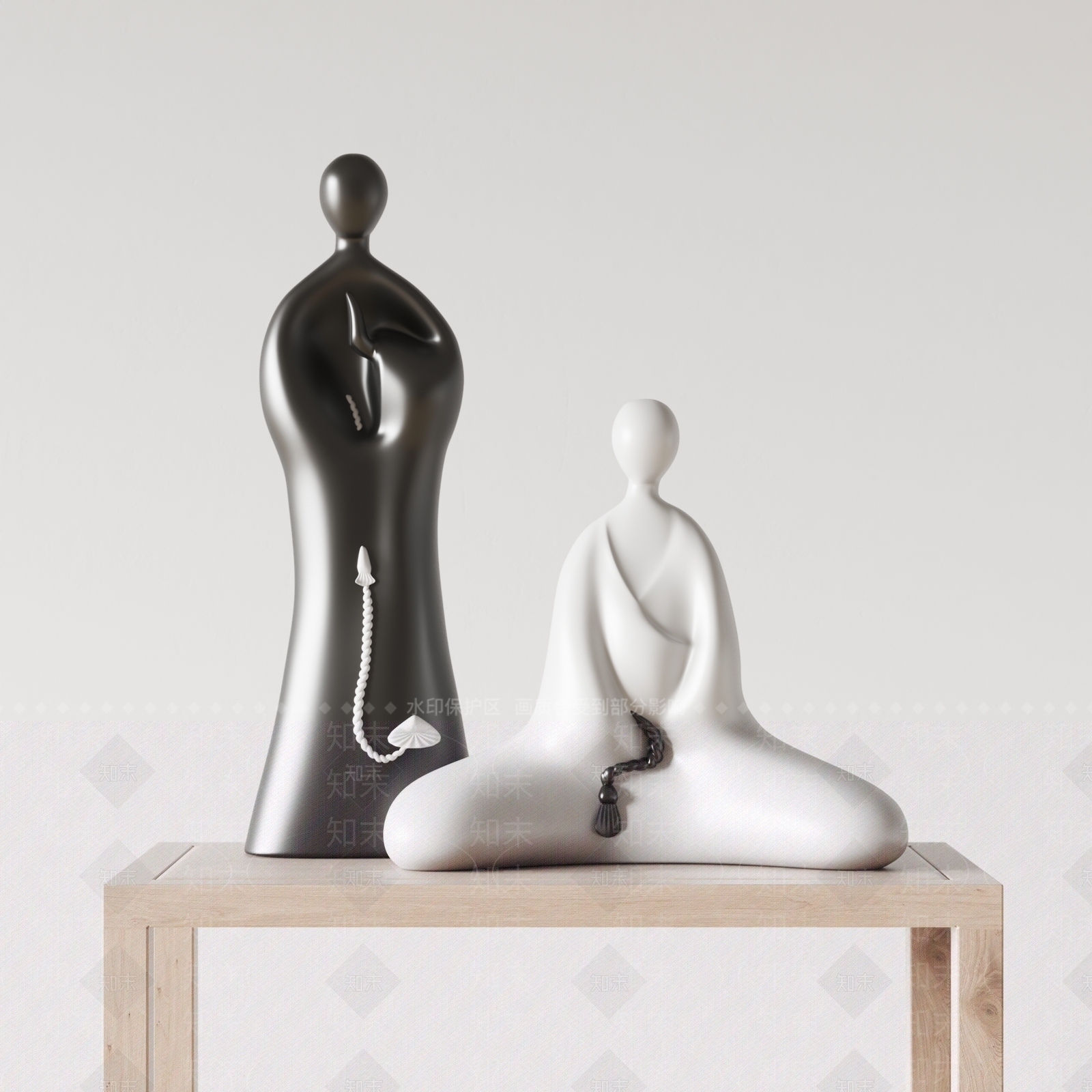 现代人物陶瓷摆件3D模型下载【ID:1118950118】