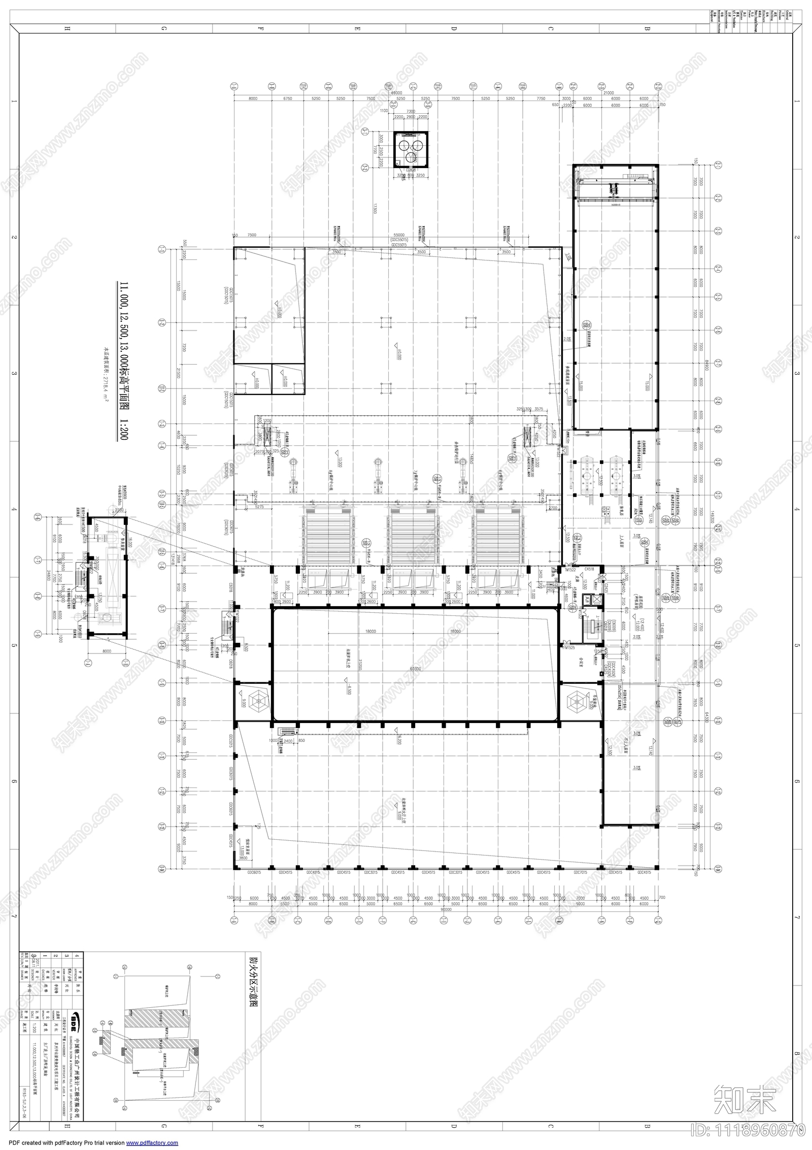 垃圾焚烧站建筑设计施工图cad施工图下载【ID:1118960870】