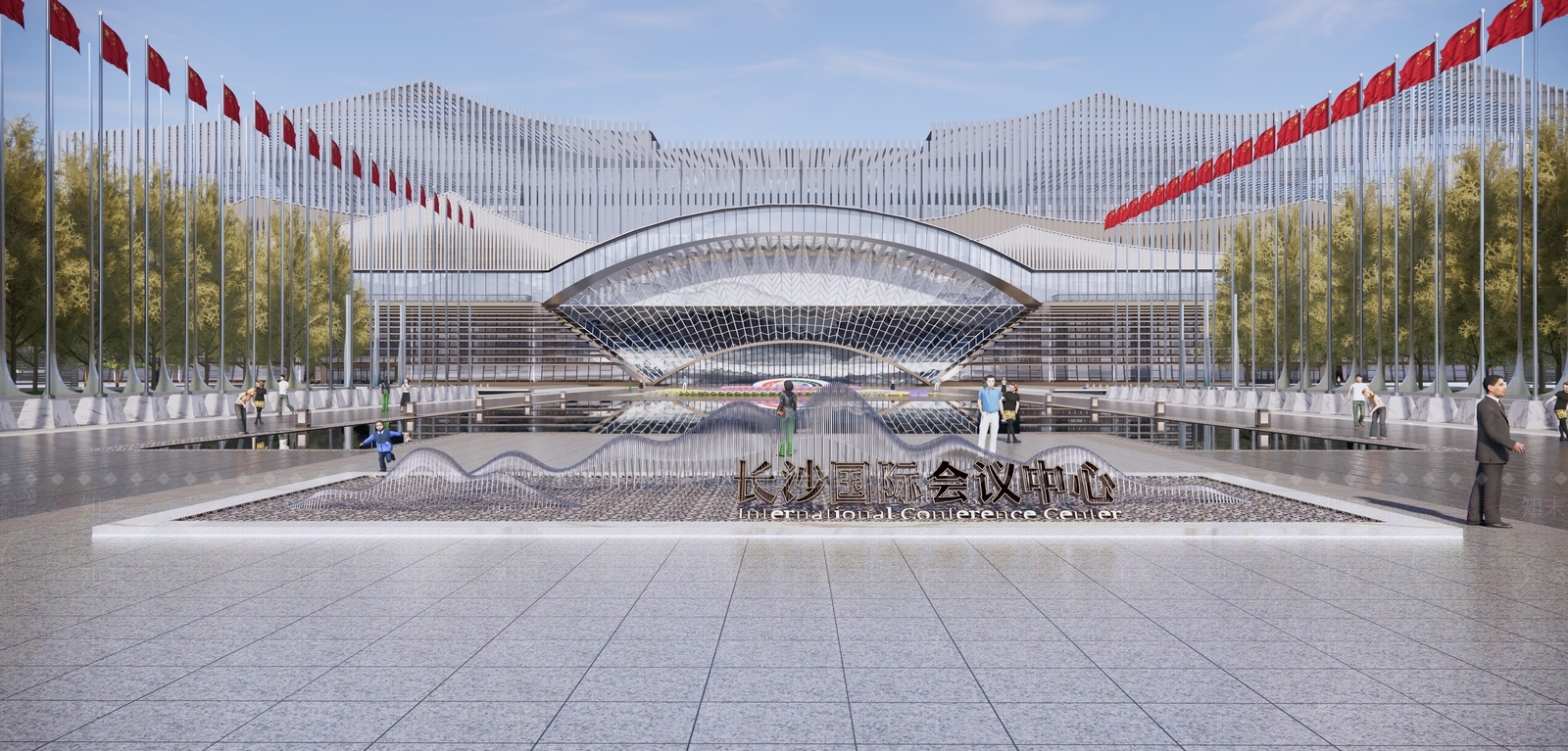 现代不锈钢异形山水雕塑SU模型下载【ID:1118961374】