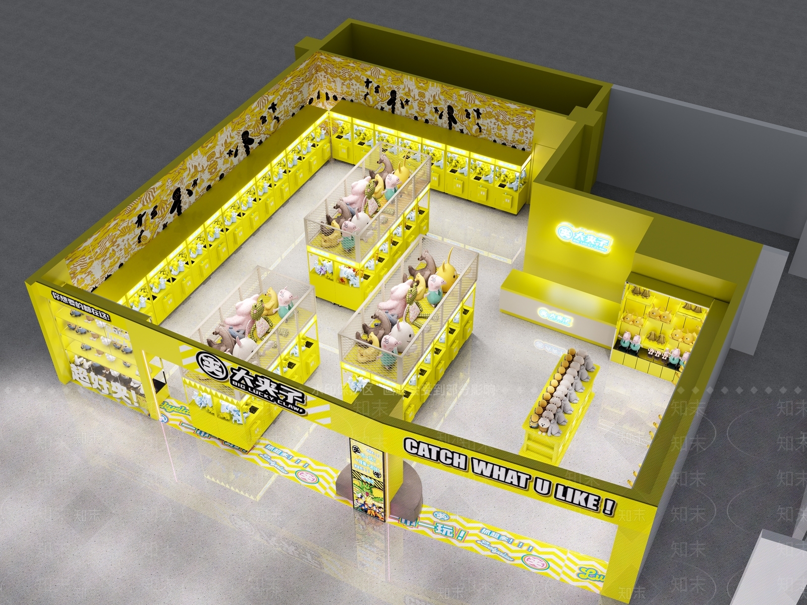 现代娃娃店3D模型下载【ID:1118965101】