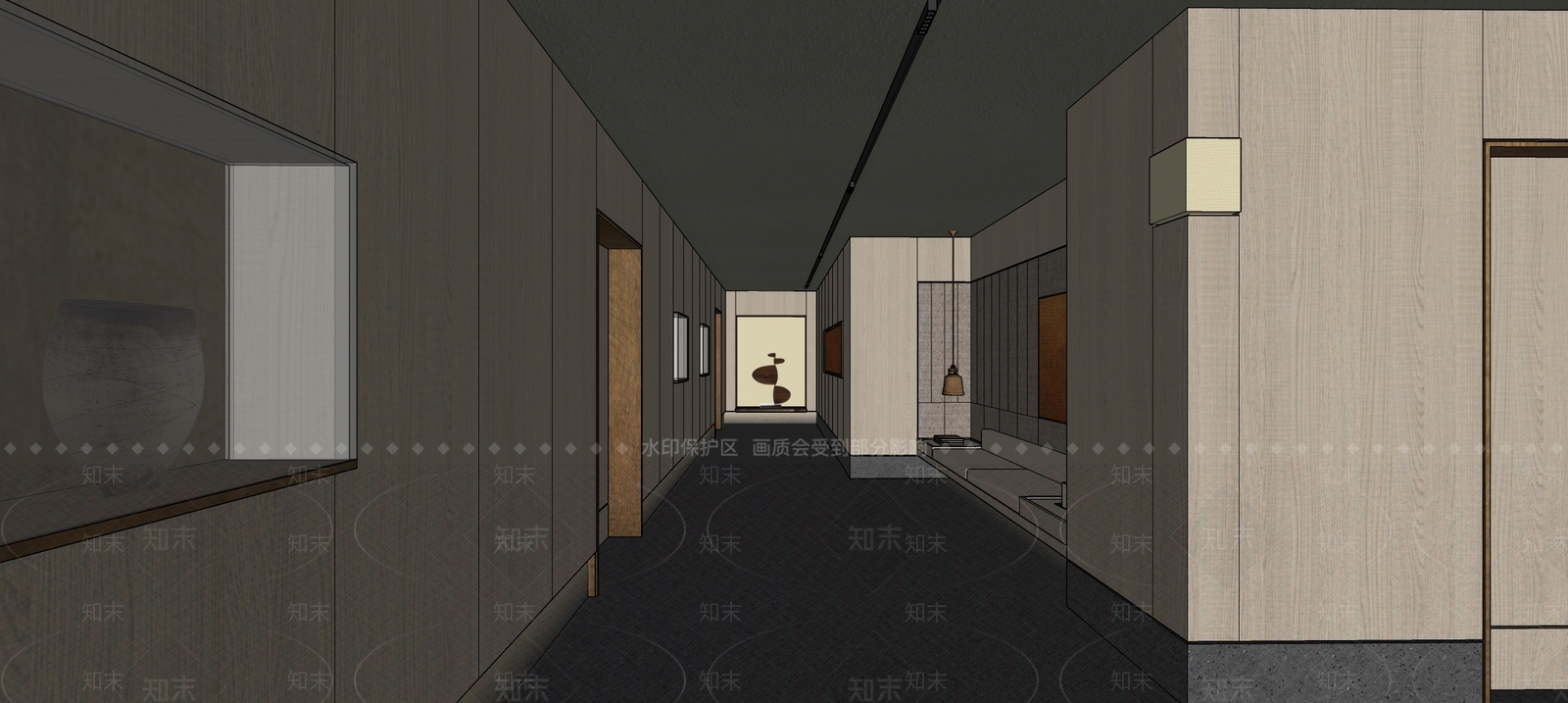 琚宾华润半山悦景现代售楼部SU模型下载【ID:1118968695】