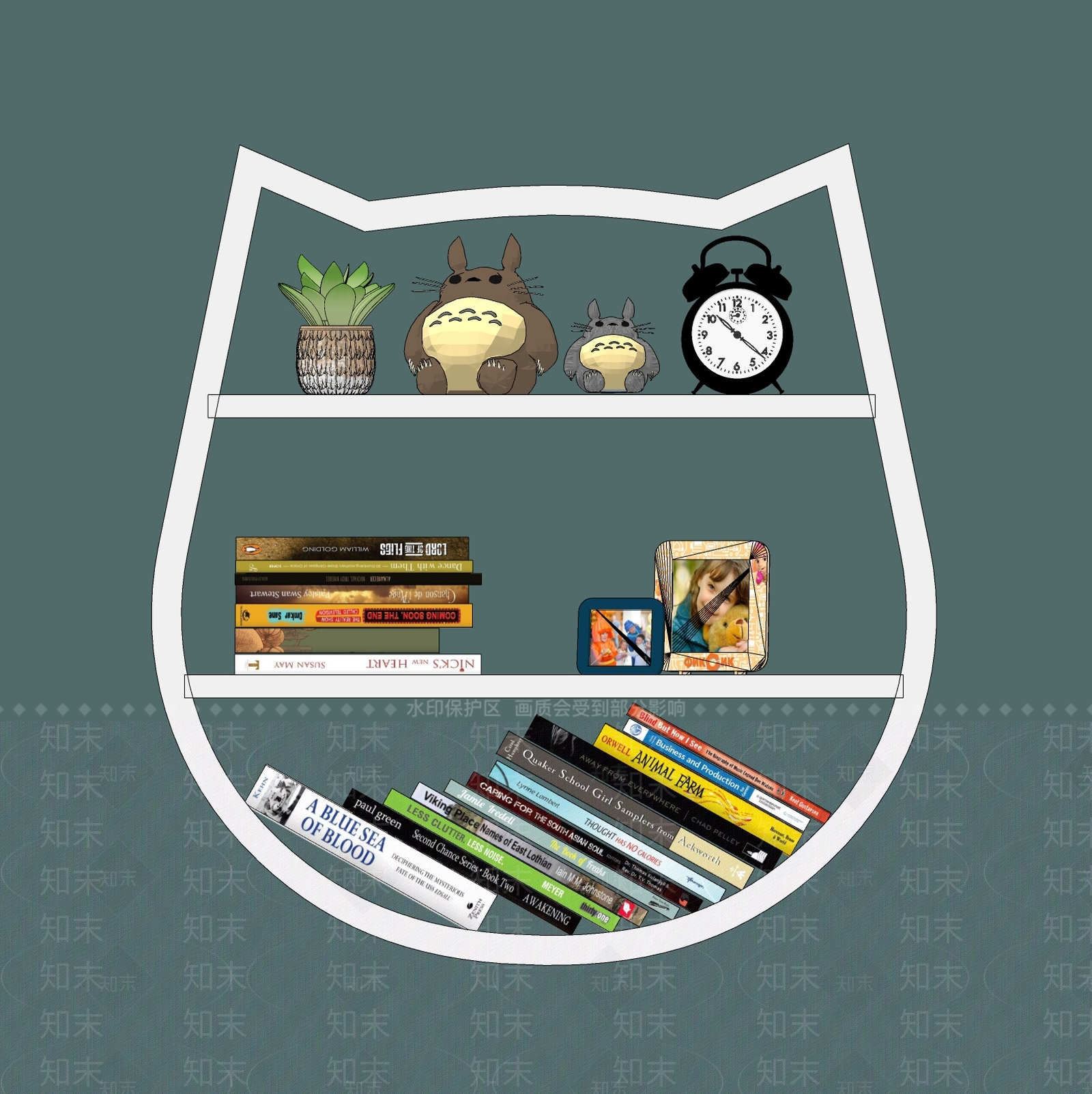 北欧墙上置物架SU模型下载【ID:1118968843】