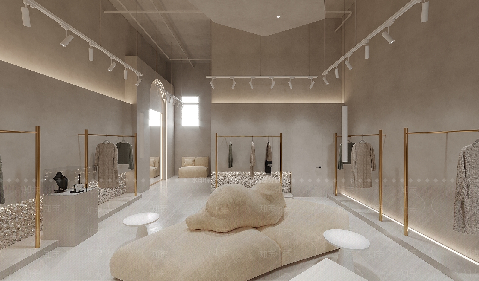 现代服装店3D模型下载【ID:1118975990】