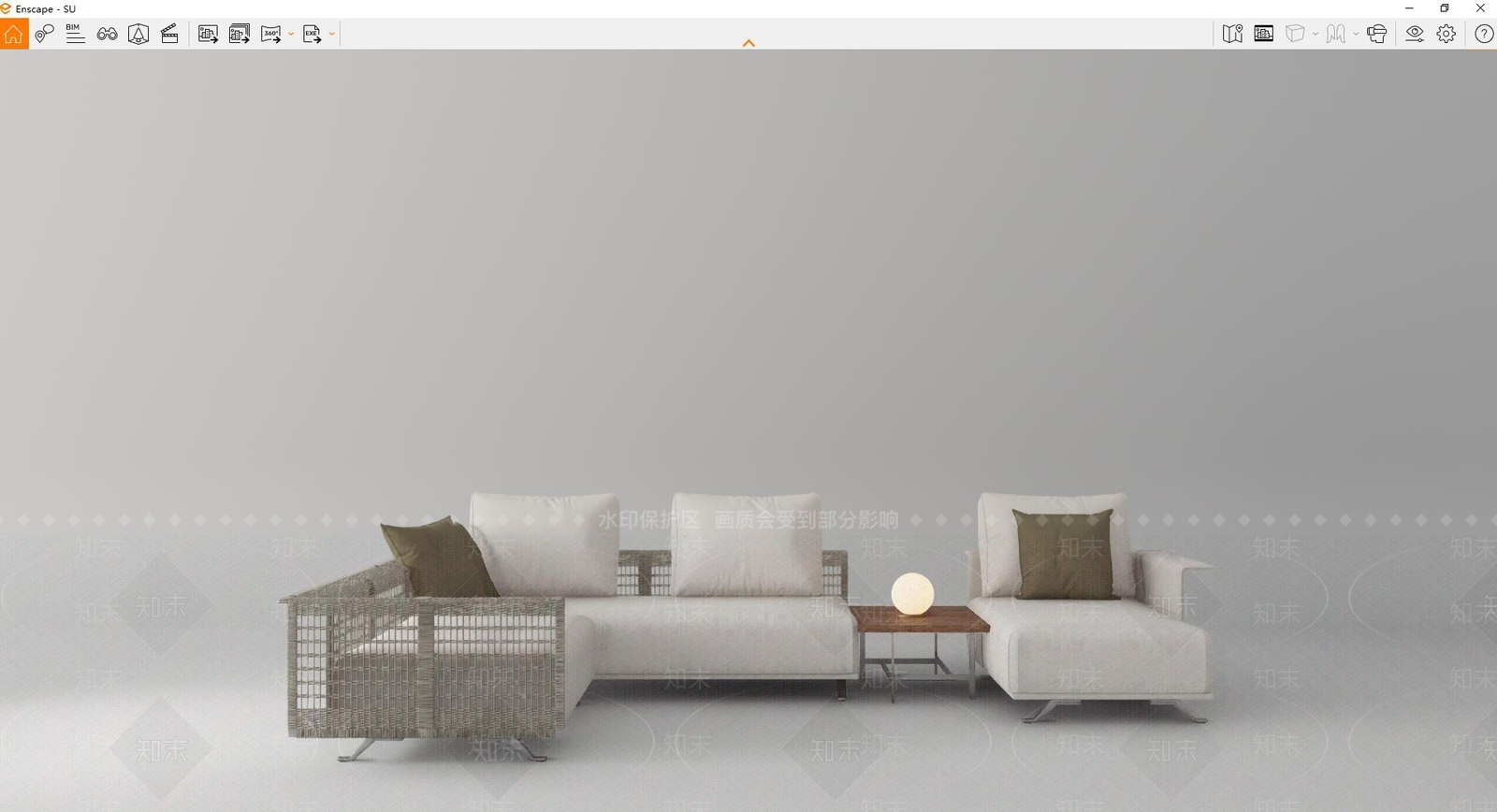 PoltronaFrau现代户外藤编沙发SU模型下载【ID:1118975964】