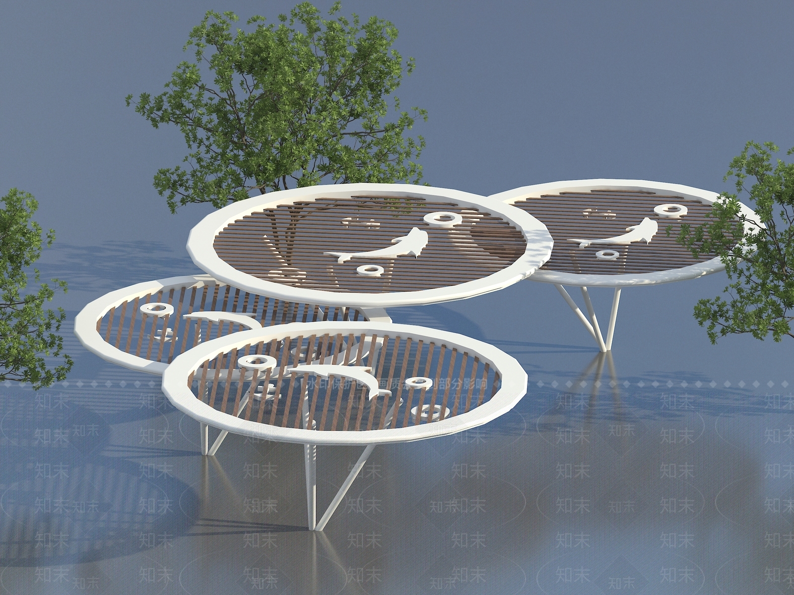 现代廊架3D模型下载【ID:1118979336】