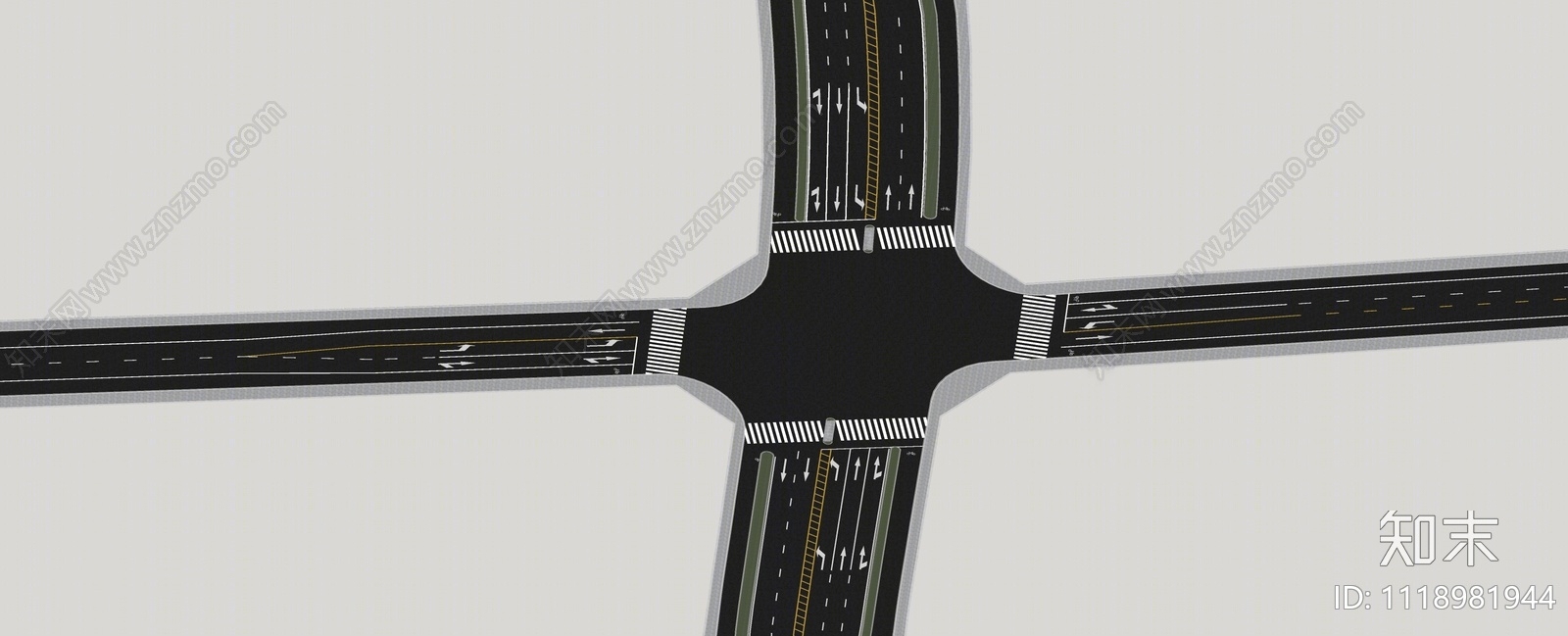 现代道路SU模型下载【ID:1118981944】